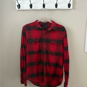 Lucky Brand Red and Black Checkered Shirt